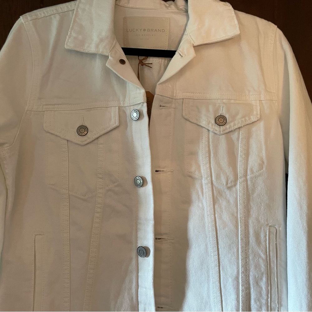 Lucky white denim jacket nwt